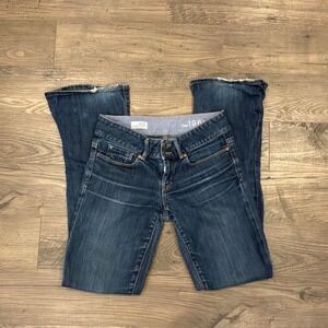 Gap 1969 Perfect Boot Jeans Womens 25/0r Dark Wash Low Rise Bootcut Denim 09
